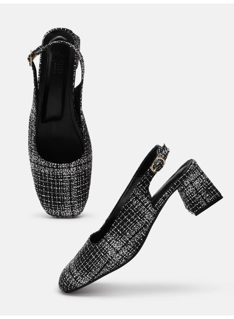 ZORIWORLD Zoriworld Jane Black Heels 2.5 Heel Rubber Sole